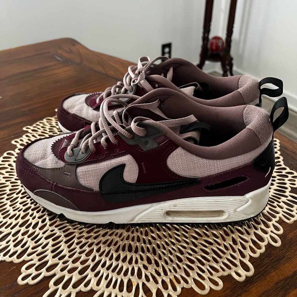 Nike Maroon and Black Athletic Shoes